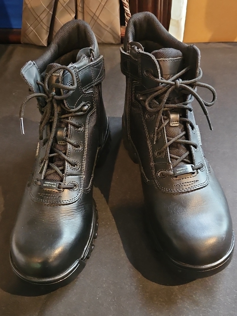 Bates Men's Black Composite-Toe Work Boots Size 13 EUC